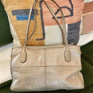 HOBO leather neutral shoulder/tote bag. Good condition.
